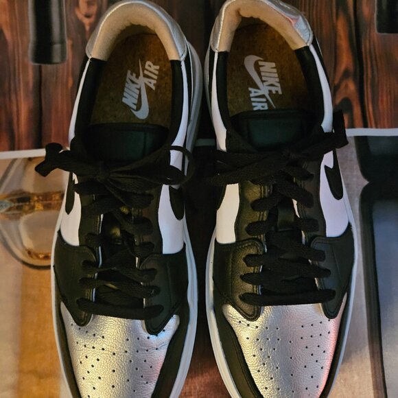 Nike Air Jordan 1 Elevate Low SE Shoe Metallic Silver Toe Womens 12 - Picture 6 of 7